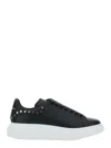 Alexander Mcqueen Studded Leather Platform Sneakers In Black