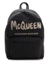 ALEXANDER MCQUEEN BLACK METROPOLITAN GRAFFITI BACKPACK