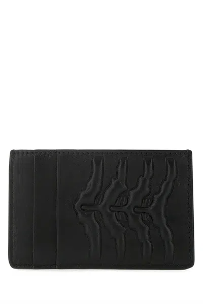 Alexander Mcqueen Black Nappa Leather Card Holder In 1000