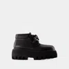 Alexander Mcqueen Black Nappa Leather Sofa Lace-up Shoes
