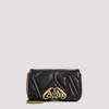 ALEXANDER MCQUEEN BLACK NAPPA LEATHER THE MINI SEAL HANDBAG