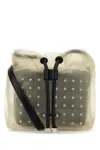 Alexander Mcqueen Black Nebula Bucket Bag In Beige