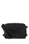 Alexander Mcqueen Alexander Mc Queen Black Camera Bag With Leather Details In Black