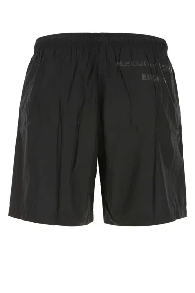 Alexander Mcqueen Black Nylon Swimming Shorts In 1060