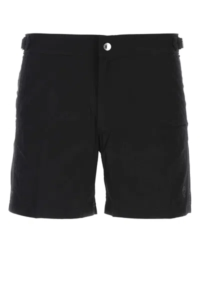 Alexander Mcqueen Black Nylon Swimming Shorts