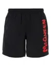 Alexander Mcqueen Black Nylon Swimming Shorts In Black