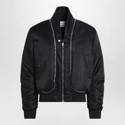 ALEXANDER MCQUEEN ALEXANDER MCQUEEN  BLACK NYLON ZIP BOMBER