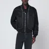 Alexander Mcqueen Black Nylon Zip Bomber In Black