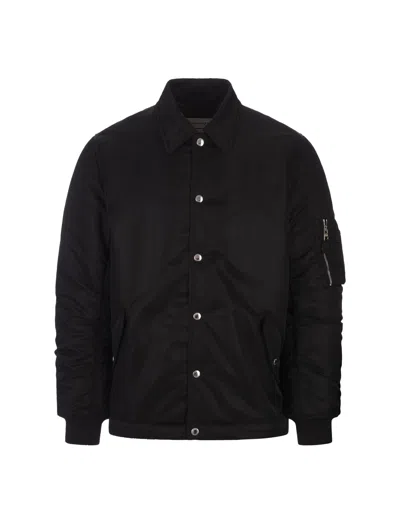 Alexander Mcqueen Black Padded Bomber Jacket