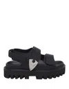 Alexander Mcqueen Parachute Sandal In Black