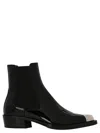 Alexander Mcqueen Black Patent Ankle Boots In Black