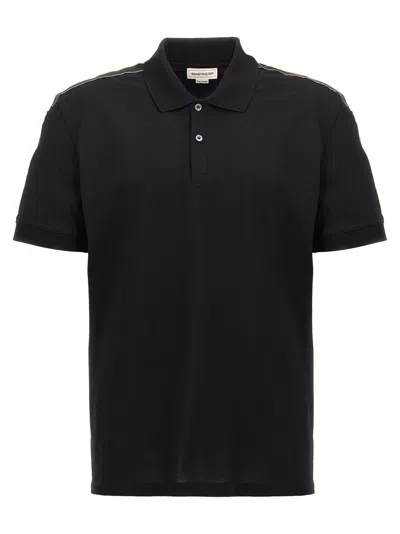 ALEXANDER MCQUEEN BLACK POLO BANDS