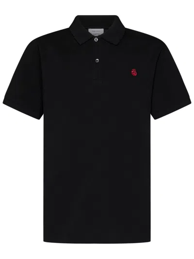 ALEXANDER MCQUEEN ALEXANDER MCQUEEN BLACK POLO SHIRT
