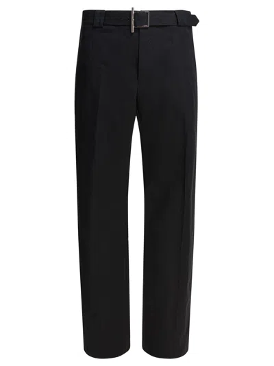 ALEXANDER MCQUEEN ALEXANDER MCQUEEN BLACK POLYAMIDE TROUSERS