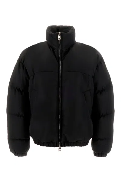 Alexander Mcqueen Funnel-neck Padded Jacket In Black