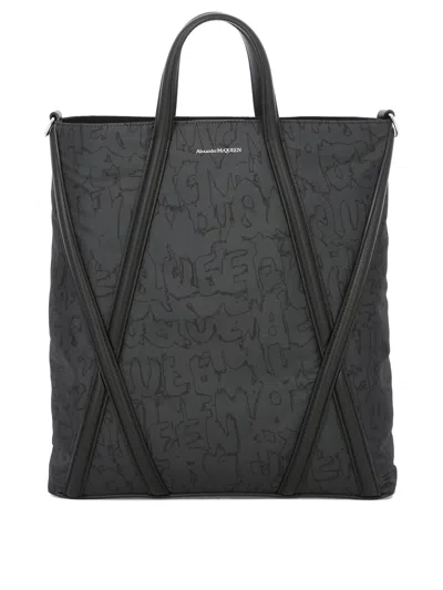 ALEXANDER MCQUEEN ALEXANDER MCQUEEN BLACK POLYESTER SHOULDER BAG