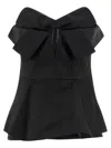 Alexander Mcqueen Black Polyester Silk Top In Black