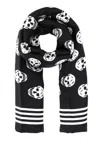 Alexander Mcqueen Alexander Mc Queen "skull Biker" Scarf In Black