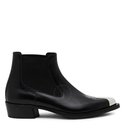 ALEXANDER MCQUEEN ALEXANDER MCQUEEN BLACK PUNK CHELSEA ANKLE BOOTS