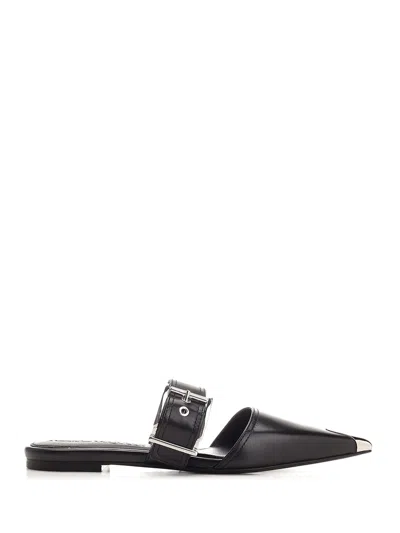 Alexander Mcqueen Women Mule Punk In Animal Print