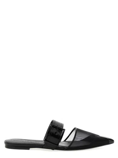 ALEXANDER MCQUEEN BLACK PUNK MULES