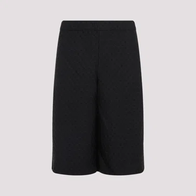Alexander Mcqueen Jacquard Bermuda Shorts In Black