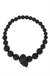 ALEXANDER MCQUEEN BLACK RESINE BRACELET