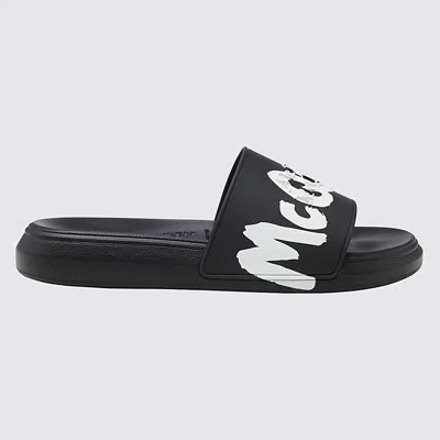 ALEXANDER MCQUEEN ALEXANDER MCQUEEN BLACK RUBBER SLIDES
