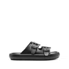 Alexander Mcqueen Double-strap Sandals In Leather In Black