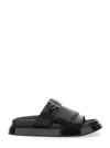Alexander Mcqueen Alexander Mc Queen T Bar Fringed Black Sandals