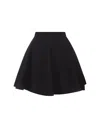 ALEXANDER MCQUEEN BLACK SHORT FLARED SKIRT