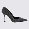 Alexander Mcqueen 90 Sequined Suede Pumps In Black