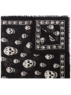 Alexander Mcqueen Skull Print Scarf In Black