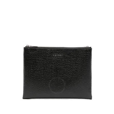 Alexander Mcqueen Black / Silver Ladies Cross Bar Clutch In Silver Tone/black