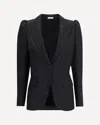 Alexander Mcqueen Tailored Jacket With Notched Lapels And Padded Shoulders In Black