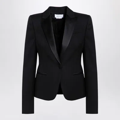 ALEXANDER MCQUEEN ALEXANDER MCQUEEN BLACK SINGLE-BREASTED JACKET IN WOOL