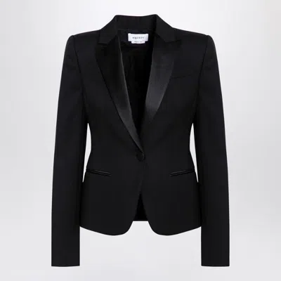 ALEXANDER MCQUEEN ALEXANDER MCQUEEN  BLACK SINGLE-BREASTED JACKET IN WOOL