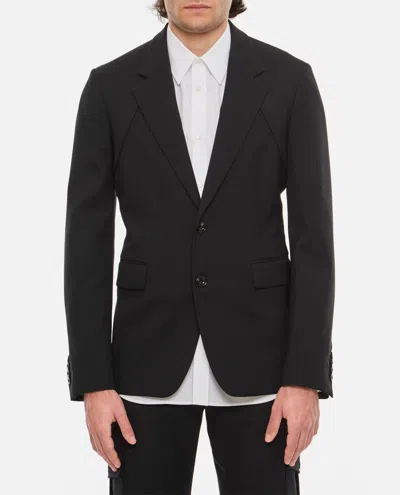 ALEXANDER MCQUEEN BLACK SINGLE BREASTED JACLET