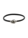 Alexander Mcqueen Skull Rubber Bracelet In Black