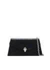 Alexander Mcqueen Black Skull Mini Shoulder Bag In Pattern