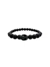 Alexander Mcqueen Skull Multi-beaded Resin Bracelet In Black