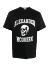 ALEXANDER MCQUEEN BLACK SKULL PRINT CREW NECK  T-SHIRT