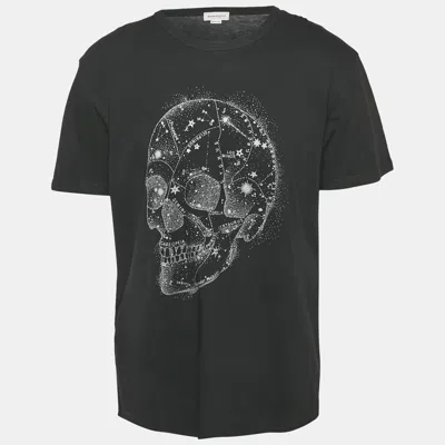 Pre-owned Alexander Mcqueen Black Skull Print Jersey T-shirt S