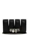 Alexander Mcqueen Women Two-tone Nappa Leather The Slash Clutch In Black