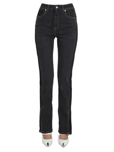 Alexander Mcqueen Black Slim High Rise Jeans