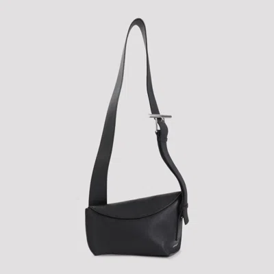 Alexander Mcqueen Black Sling Bag In Black Silver
