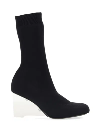 Alexander Mcqueen Black Slip On Boots