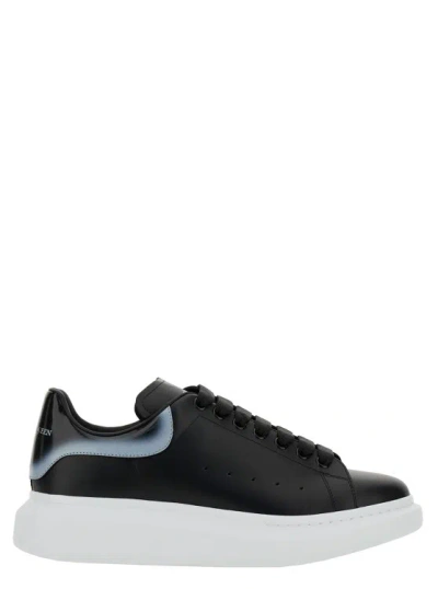 Alexander Mcqueen Black Sneakers With Oversized Platform And Logo Detail In Leather