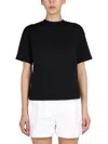 Alexander Mcqueen Black Solid Crew Neck T-shirt In Black