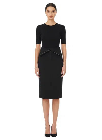 Alexander Mcqueen Black Solid Knee Length Skirt